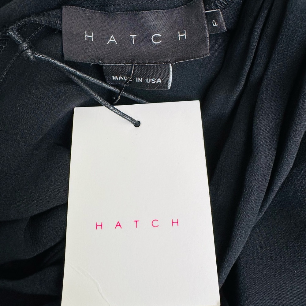 NWT Hatch 100% Silk Elegant Black Knot-Front Maxi Luxury Dress L/XL - Picture 12 of 13